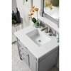 James Martin Vanities Brittany 30in Single Vanity, Urban Gray, w/ 3 CM White Zeus Quartz Top 650-V30-UGR-3WZ